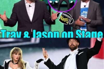 Travis Kelce hilariously does Taylor Swift’s Eras Tour dance move on Amazon upfront stage (NH)