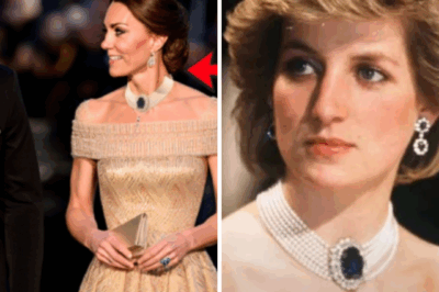 Princess Catherine stuns in Diana’s heirloom necklace, leaving Prince William speechless and royal fans questioning the deeper meaning.