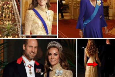 Catherine stuns in Diana’s £4M tiara, Queen Elizabeth’s diamonds—leaving Windsor gasping and Camilla reportedly furious at the banquet.