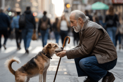 A Blind Man Dropped His Cane in a Busy Street — What a Stray Dog Did Next Silenced Everyone (tt)